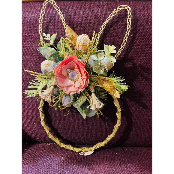 Bunny Gold Wreath very cute and fancy - Picture 4 of 6